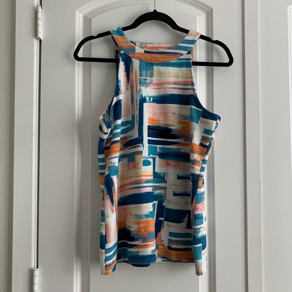 Anthropologie Tops - Anthro Deletta Isa Brushstroke Watercolor Tank Top